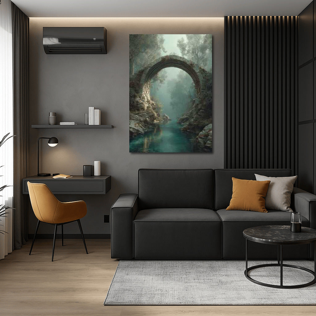 Architectural Bridge in the Embrace of Nature