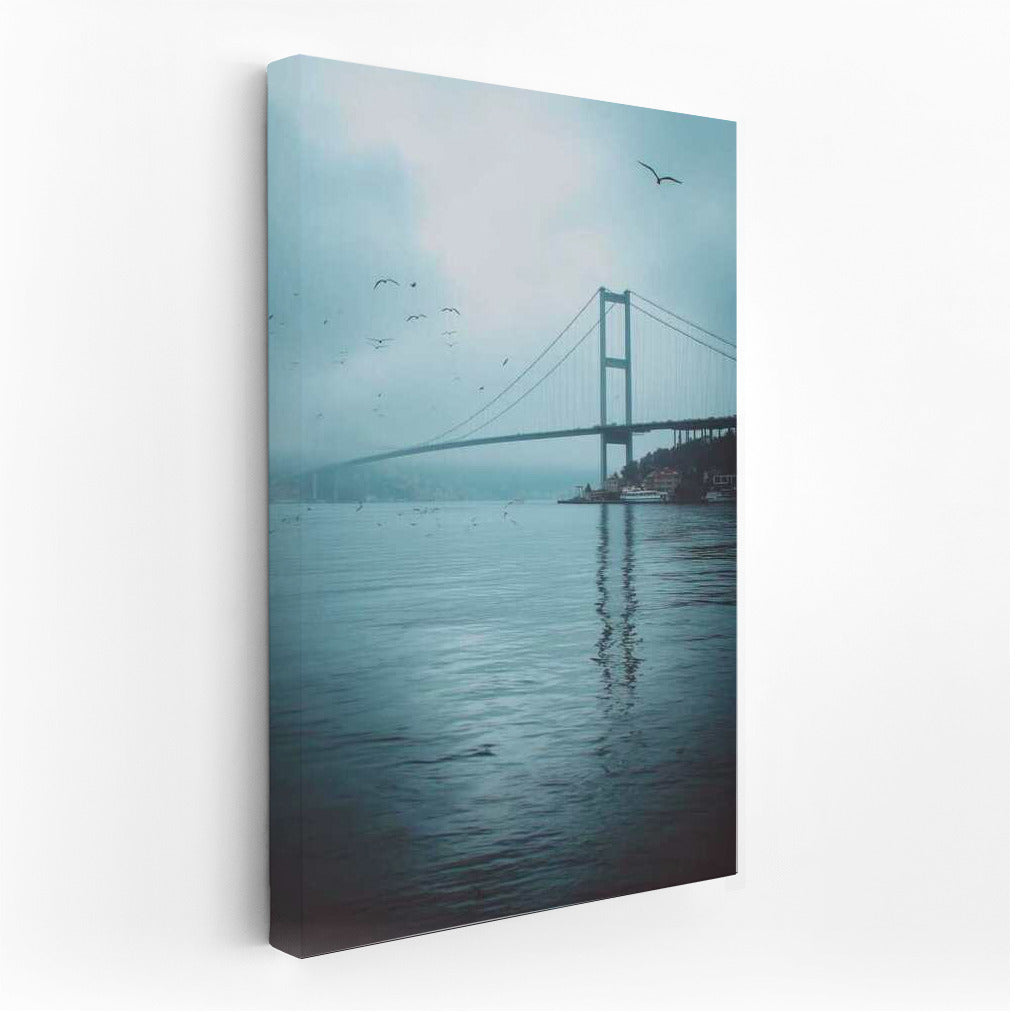 Architectural Bridge in the Clouds: Harmony and Tranquility