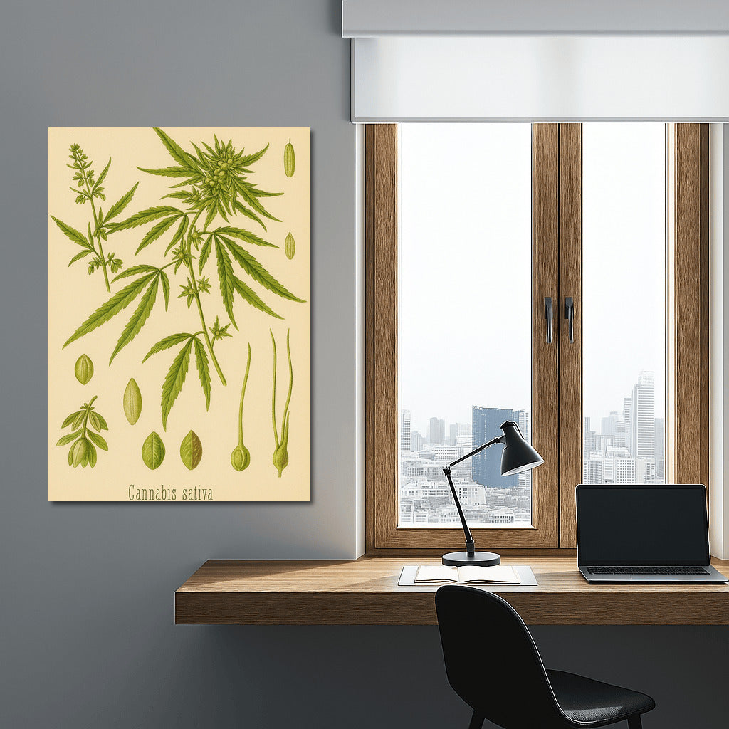 Elegant Botany: Cannabis Sativa for Harmony and Inspiration