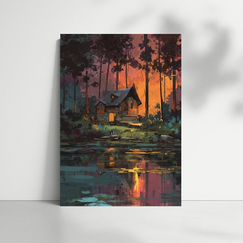 Fairytale sunset at a forest house: Cottagecore coziness