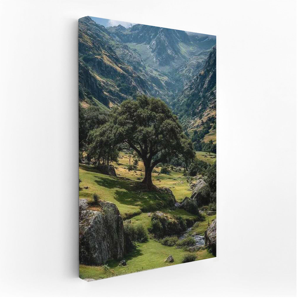 Lonely Tree at the Foot of the Argentine Mountains: Inspiration from Nature