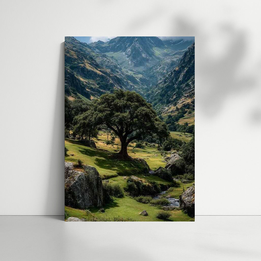 Lonely Tree at the Foot of the Argentine Mountains: Inspiration from Nature