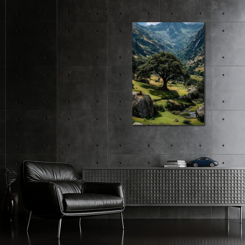 Lonely Tree at the Foot of the Argentine Mountains: Inspiration from Nature