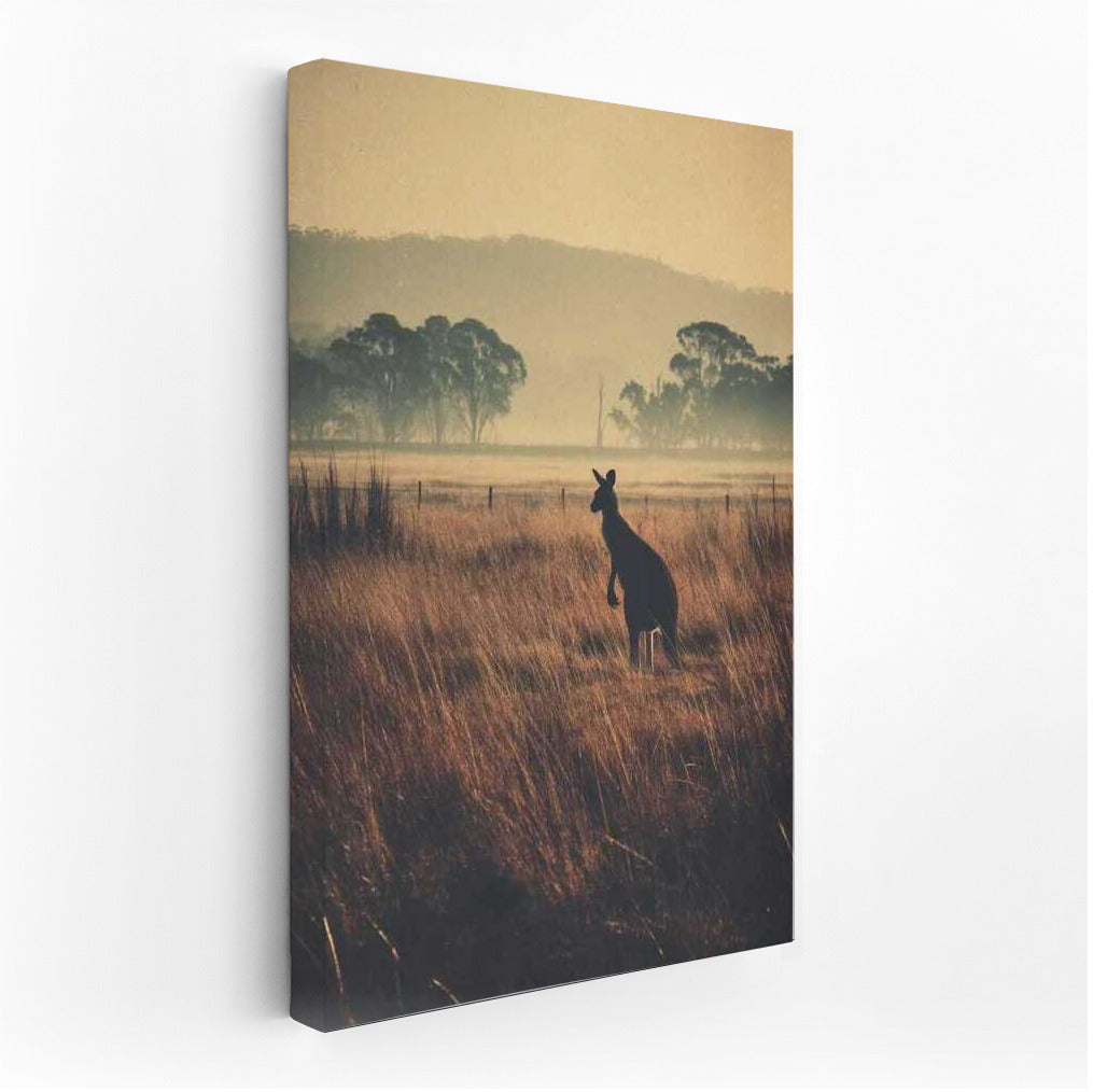 Kangaroos in Australia's Golden Fields: Nature's Charm