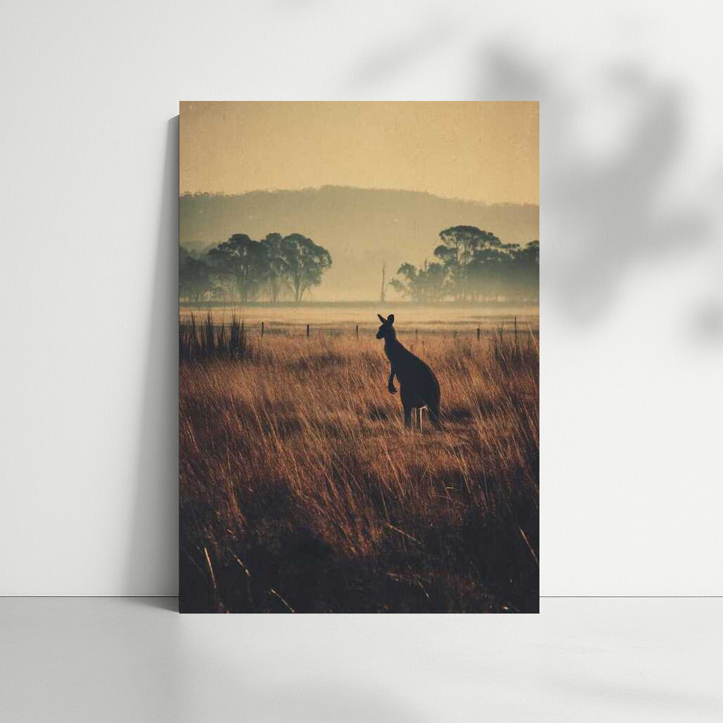 Kangaroos in Australia's Golden Fields: Nature's Charm