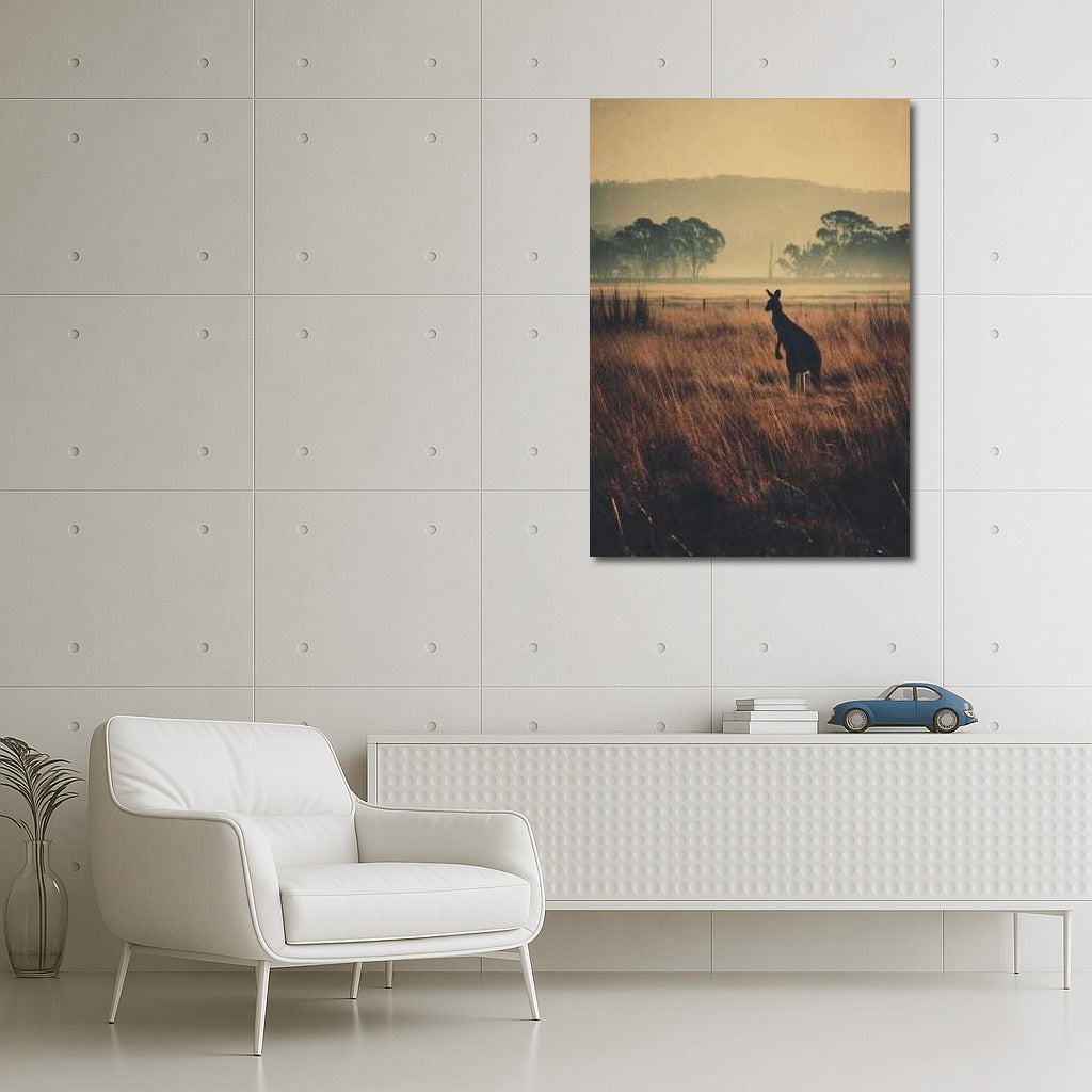 Kangaroos in Australia's Golden Fields: Nature's Charm