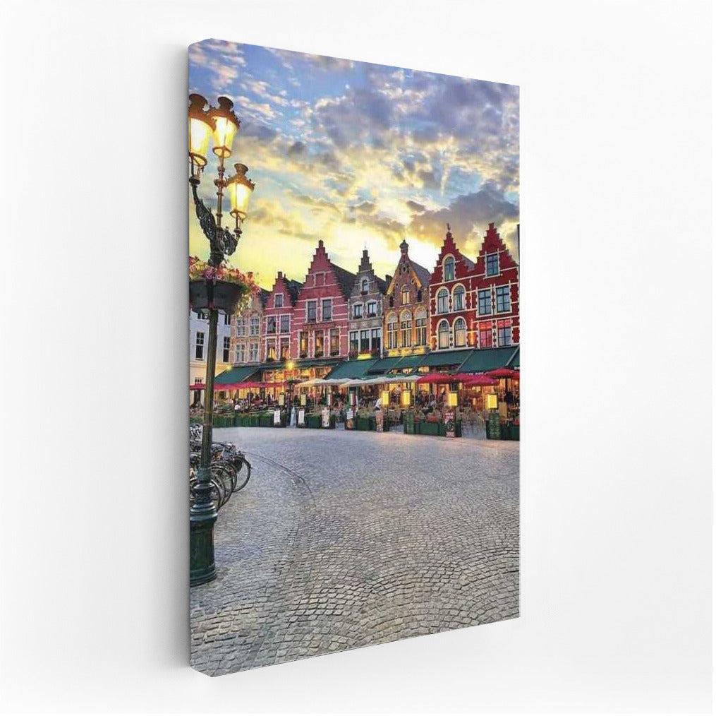 Evening Comfort of Belgian Facades: European Atmosphere