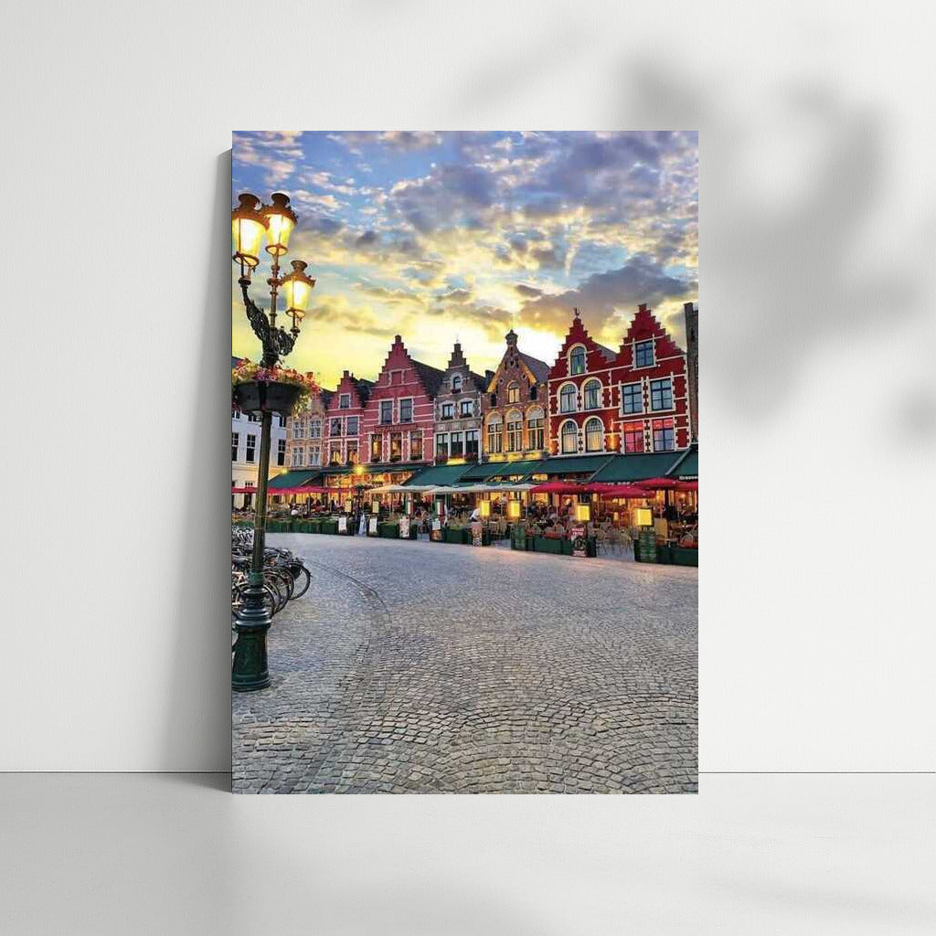 Evening Comfort of Belgian Facades: European Atmosphere