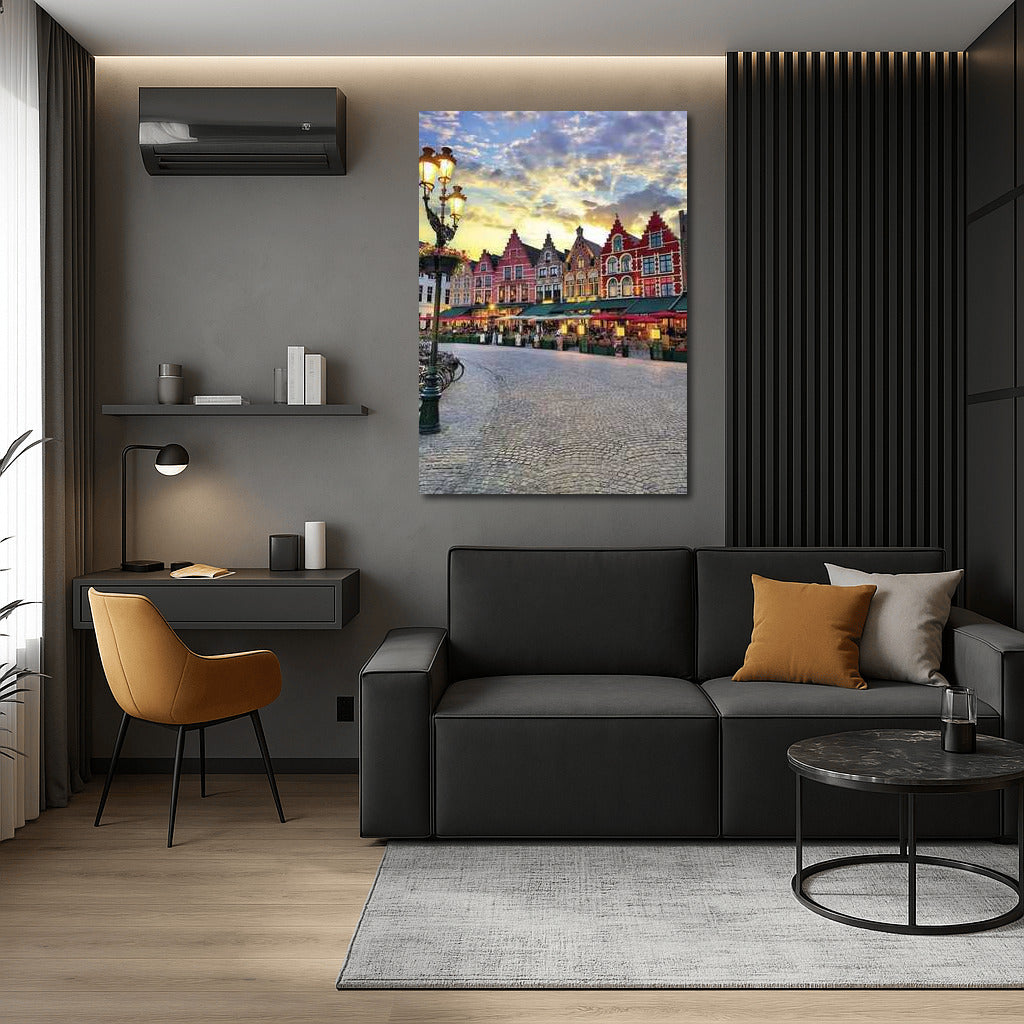 Evening Comfort of Belgian Facades: European Atmosphere