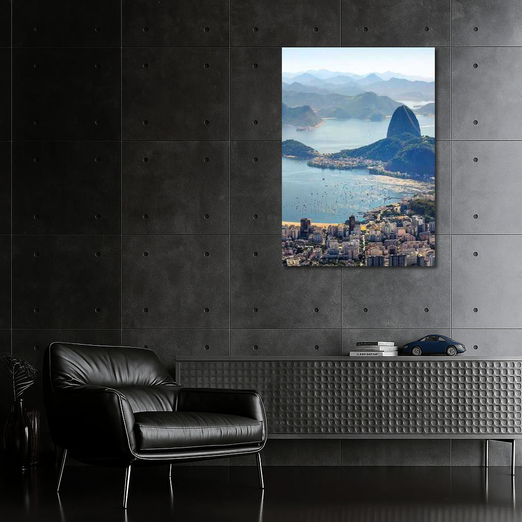 Sugar Loaf: Green Hills and Turquoise Waters of Rio, Country Brazil
