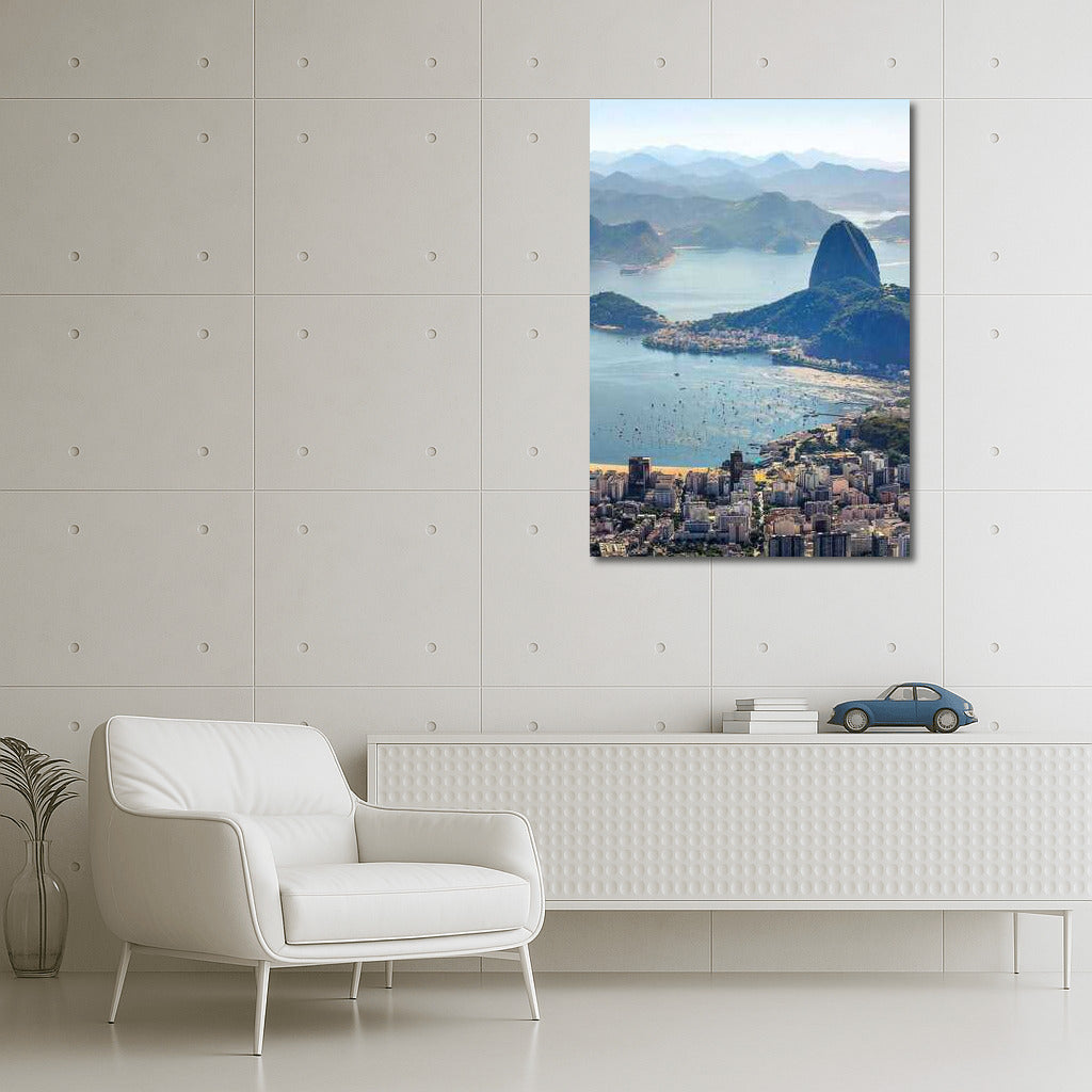 Sugar Loaf: Green Hills and Turquoise Waters of Rio, Country Brazil