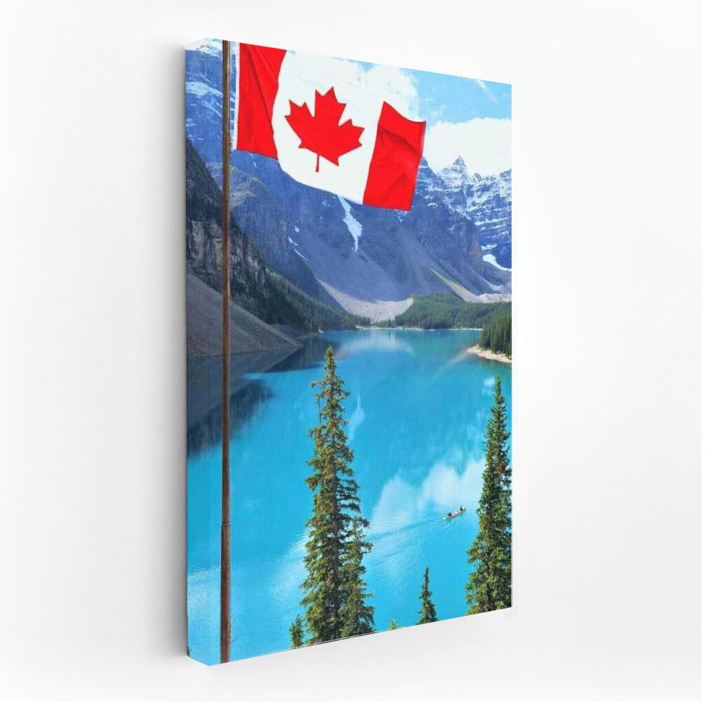 The Greatness of Canada: Mountains, Lake and Maple Flag