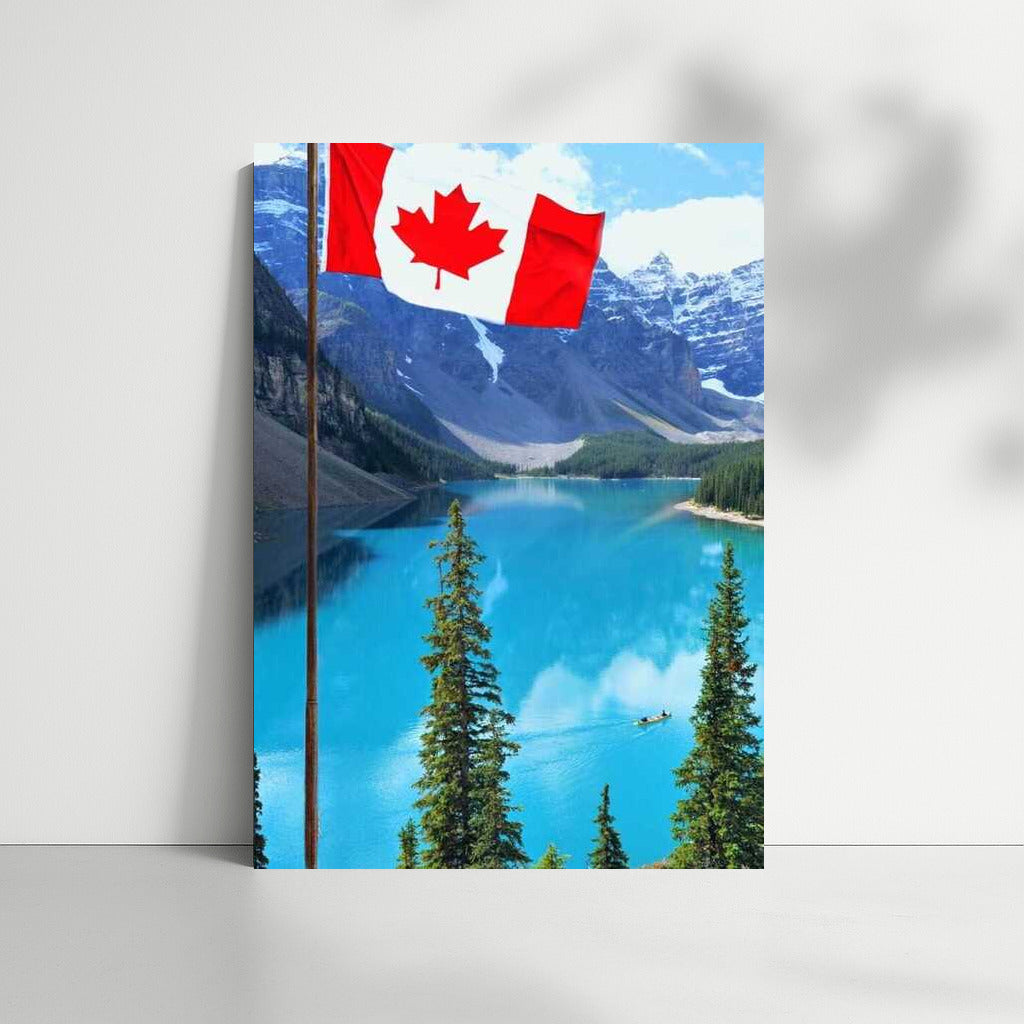 The Greatness of Canada: Mountains, Lake and Maple Flag