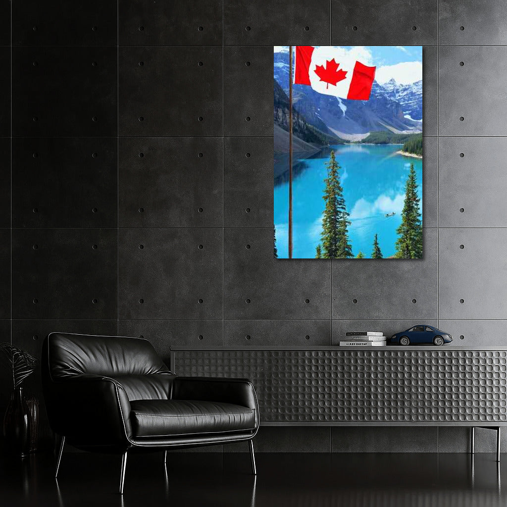 The Greatness of Canada: Mountains, Lake and Maple Flag