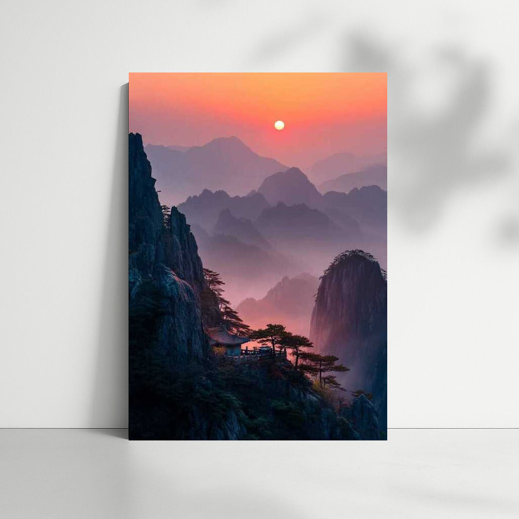 Sunrise over China's Mystical Mountains: Peace and Inspiration