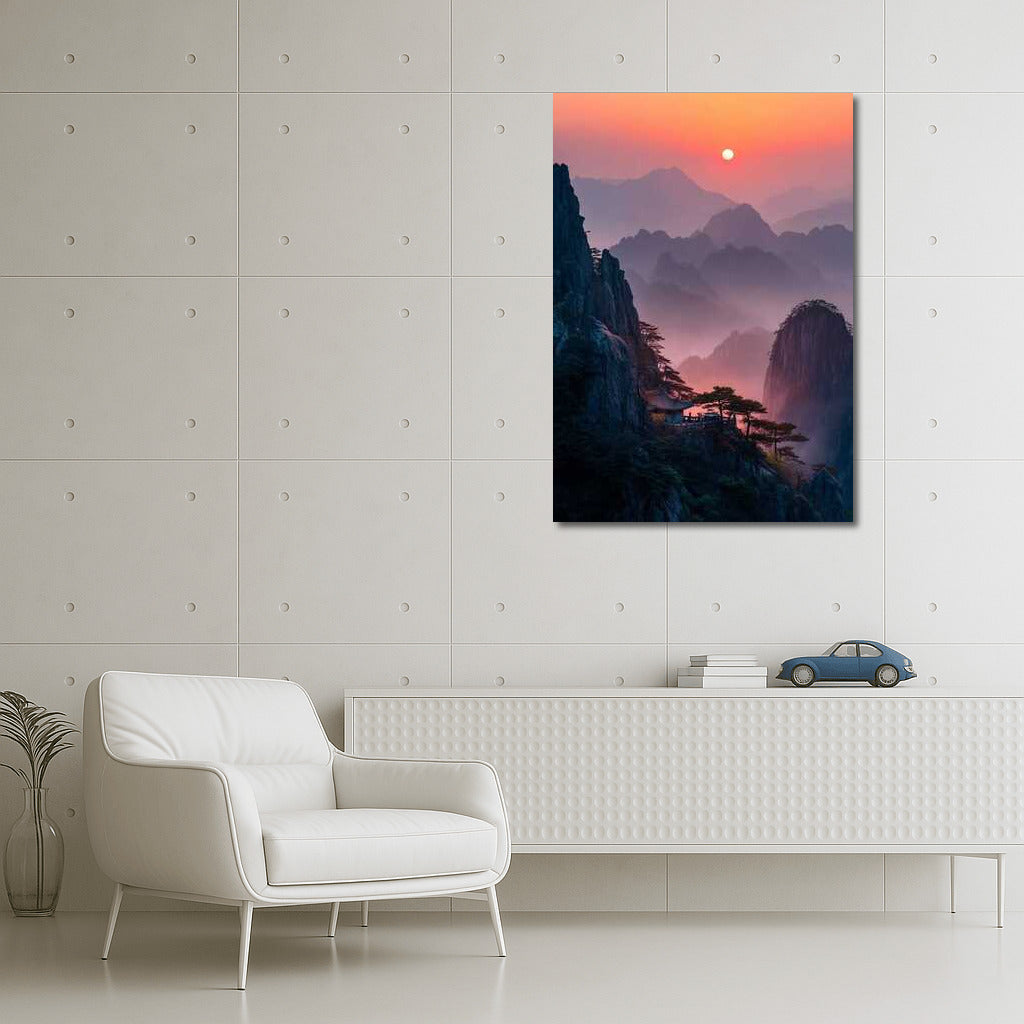 Sunrise over China's Mystical Mountains: Peace and Inspiration