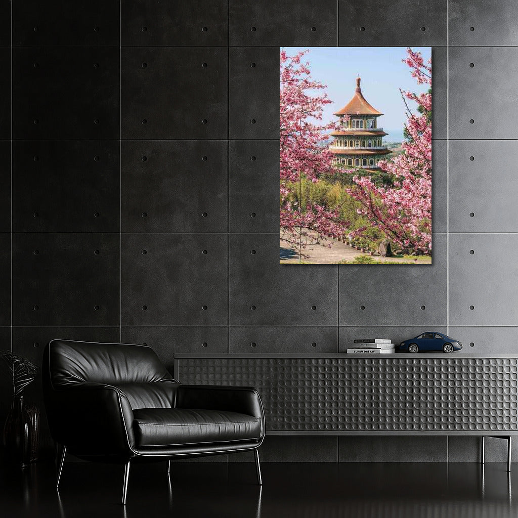 Spring Pagoda Amongst Cherry Blossoms: The Charm of China