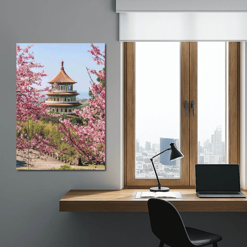 Spring Pagoda Amongst Cherry Blossoms: The Charm of China