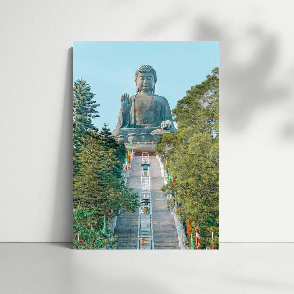 Majestic Buddha Among the Greenery of China