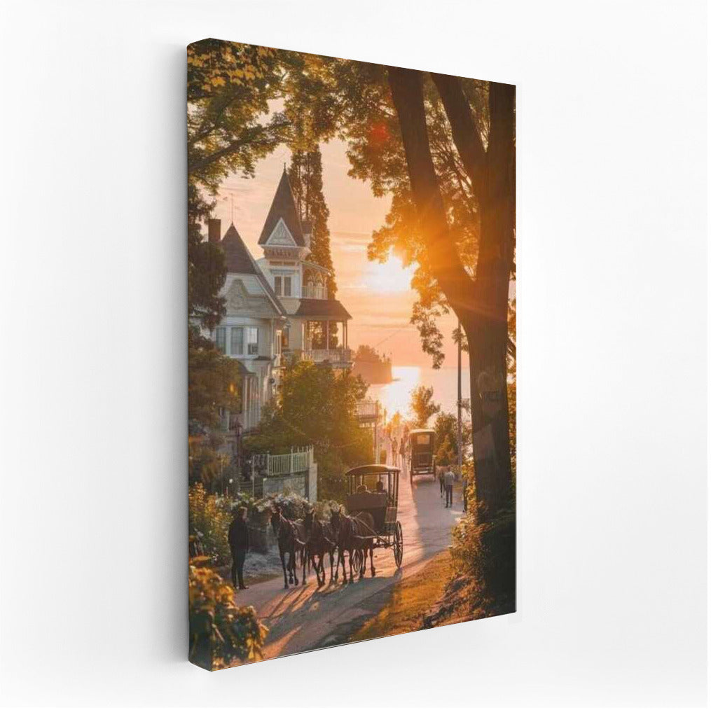Sunset Harmony: Village Street Chile