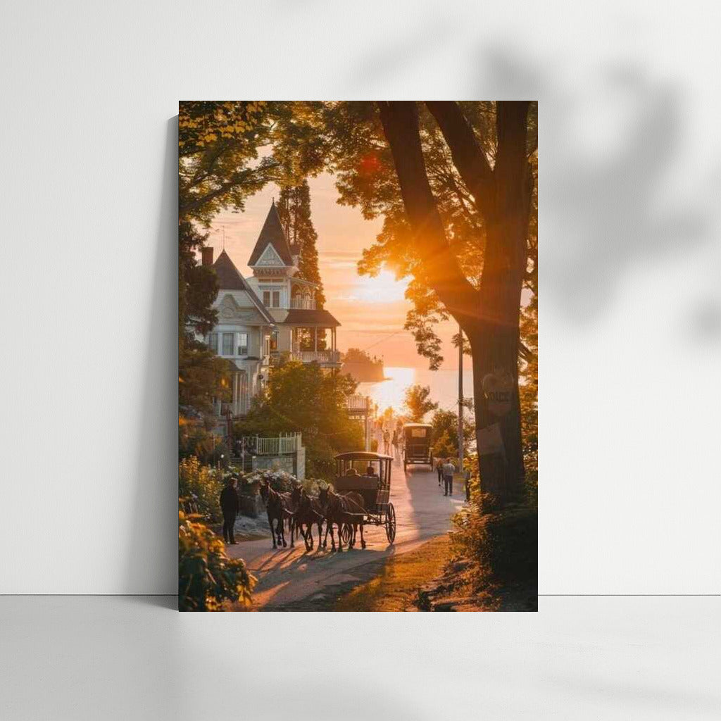Sunset Harmony: Village Street Chile