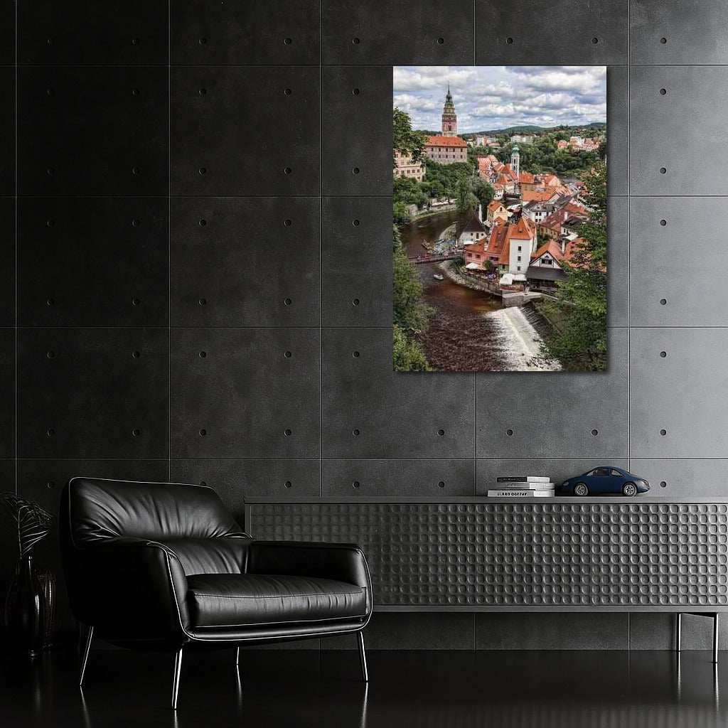 Czech Idyll: Red Roofs and a Winding River