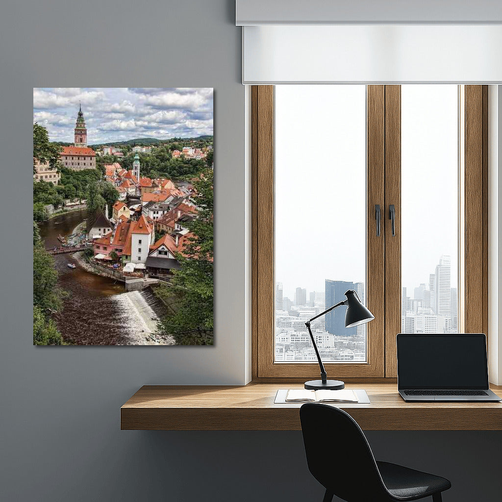 Czech Idyll: Red Roofs and a Winding River