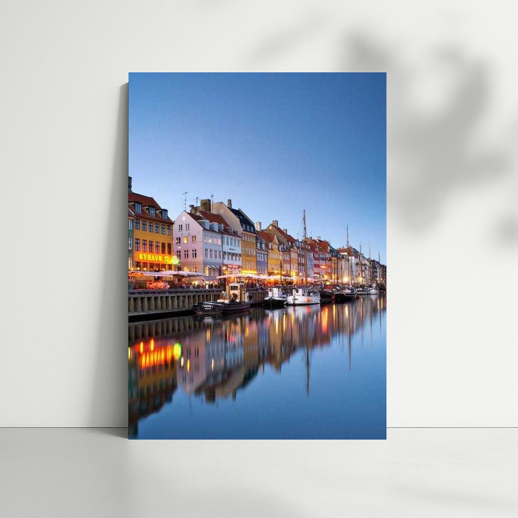 Evening Lights of Copenhagen Waterfront: The Charm of Denmark