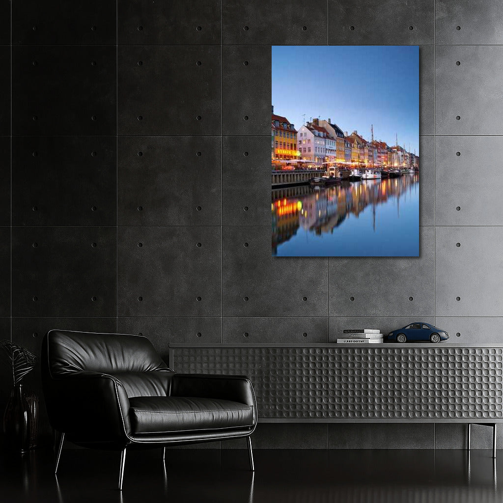 Evening Lights of Copenhagen Waterfront: The Charm of Denmark