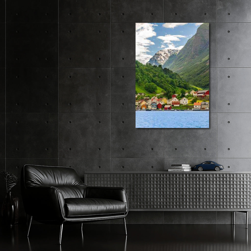 Danish Idyll: Colourful Houses by the Mountains