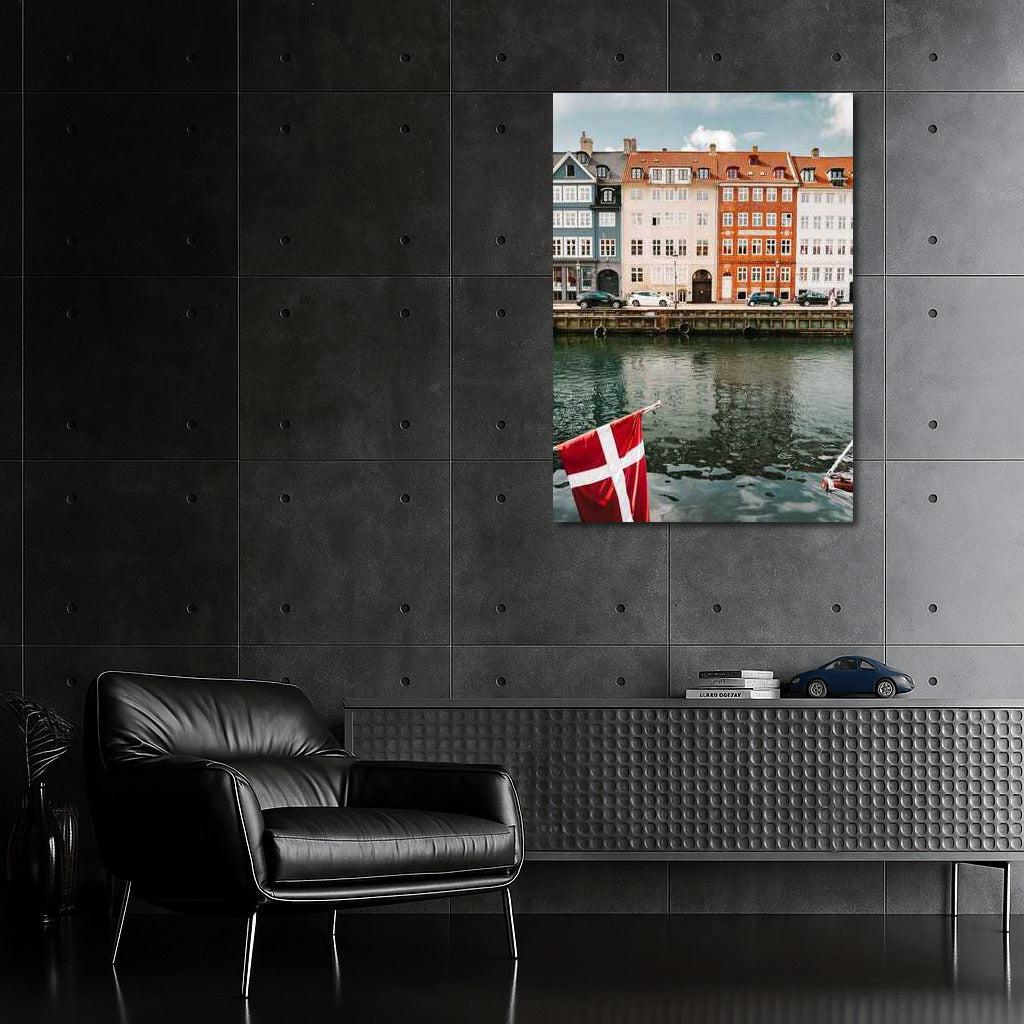 Colorful Houses of Copenhagen: Cozy Reflection in a Canal, Denmark