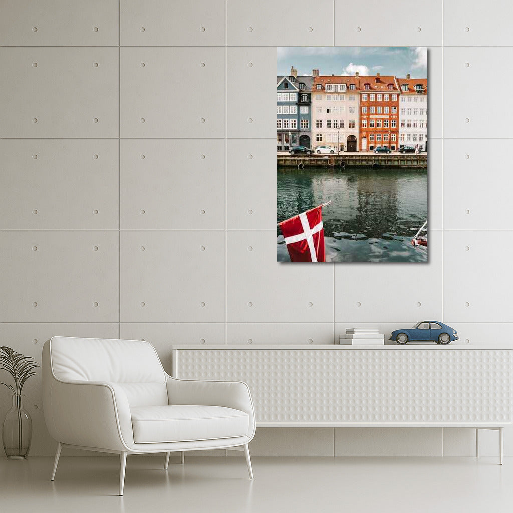 Colorful Houses of Copenhagen: Cozy Reflection in a Canal, Denmark