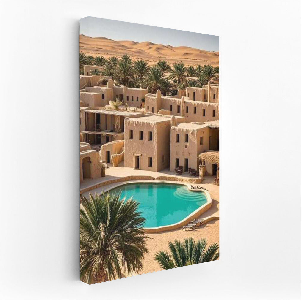 Egyptian Oasis: Sand Dunes and Historical City