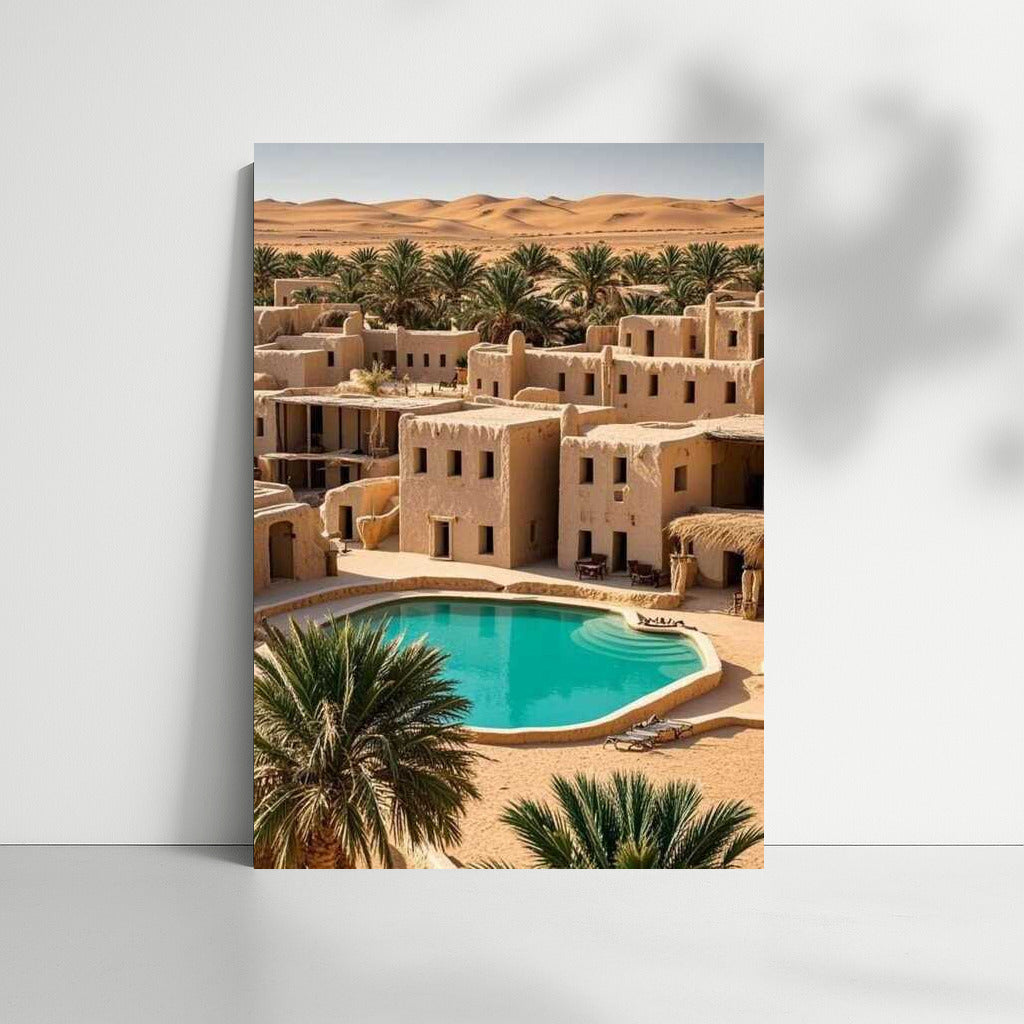 Egyptian Oasis: Sand Dunes and Historical City