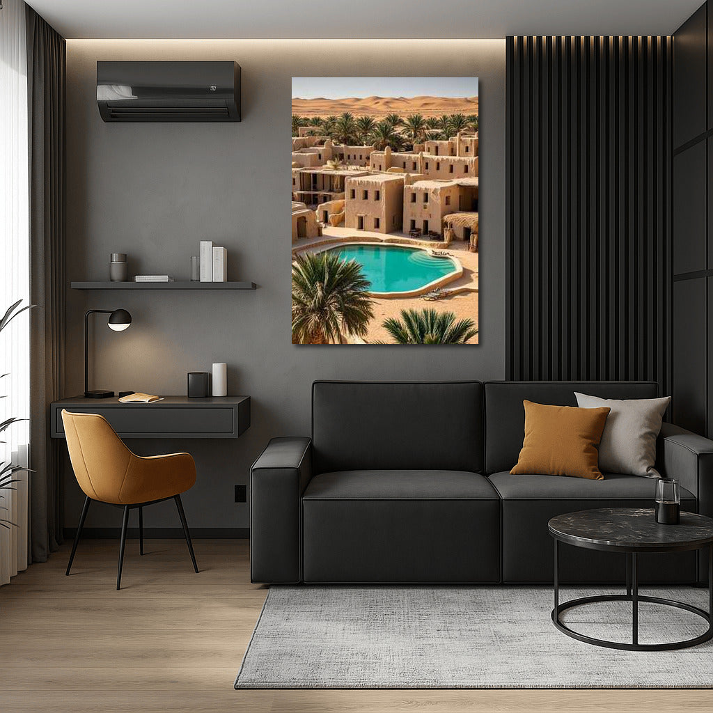 Egyptian Oasis: Sand Dunes and Historical City