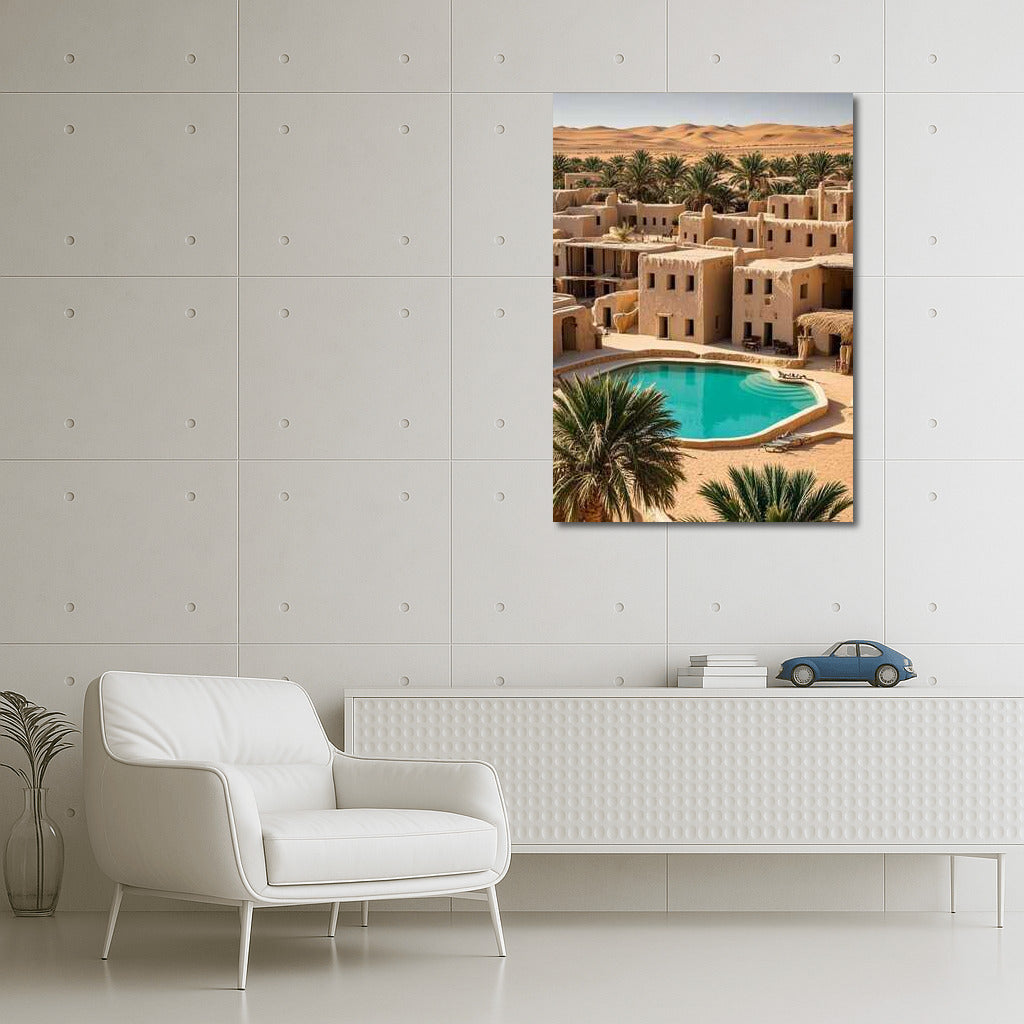 Egyptian Oasis: Sand Dunes and Historical City