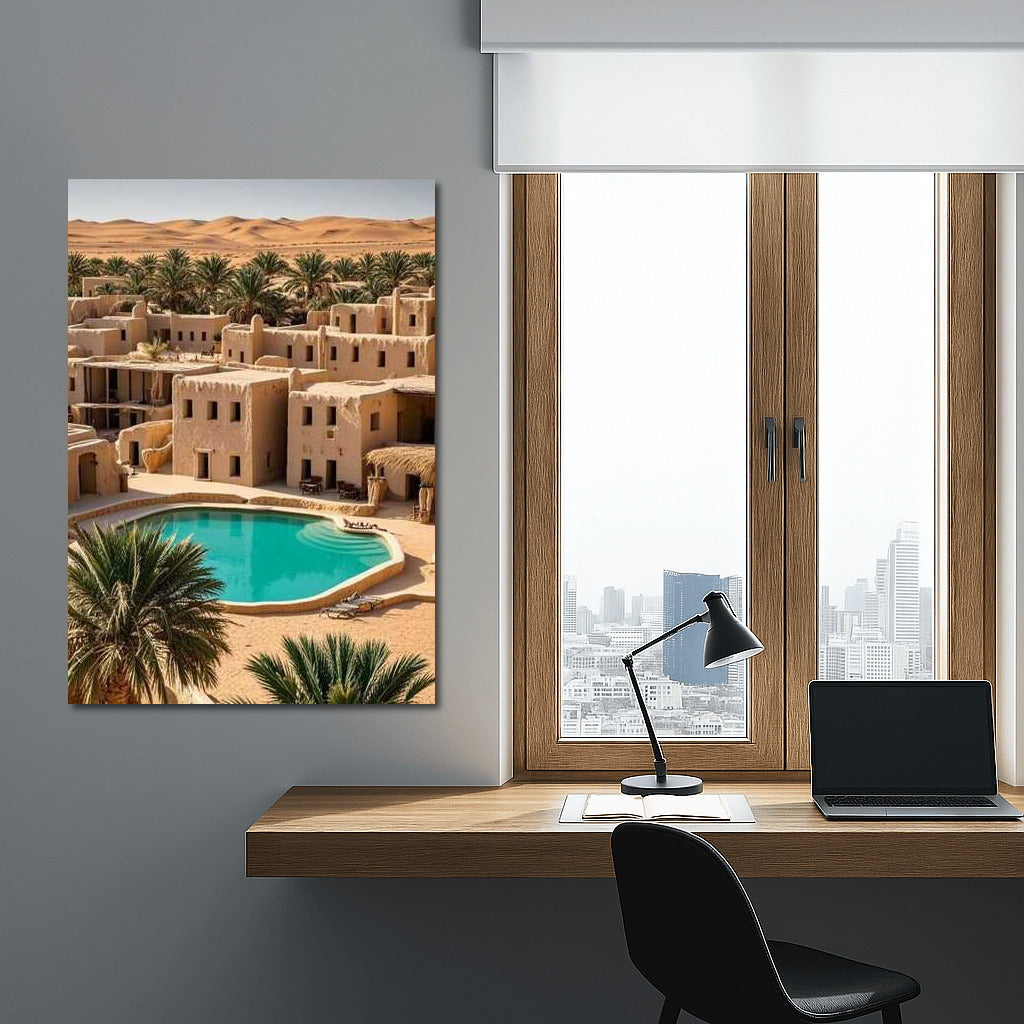 Egyptian Oasis: Sand Dunes and Historical City
