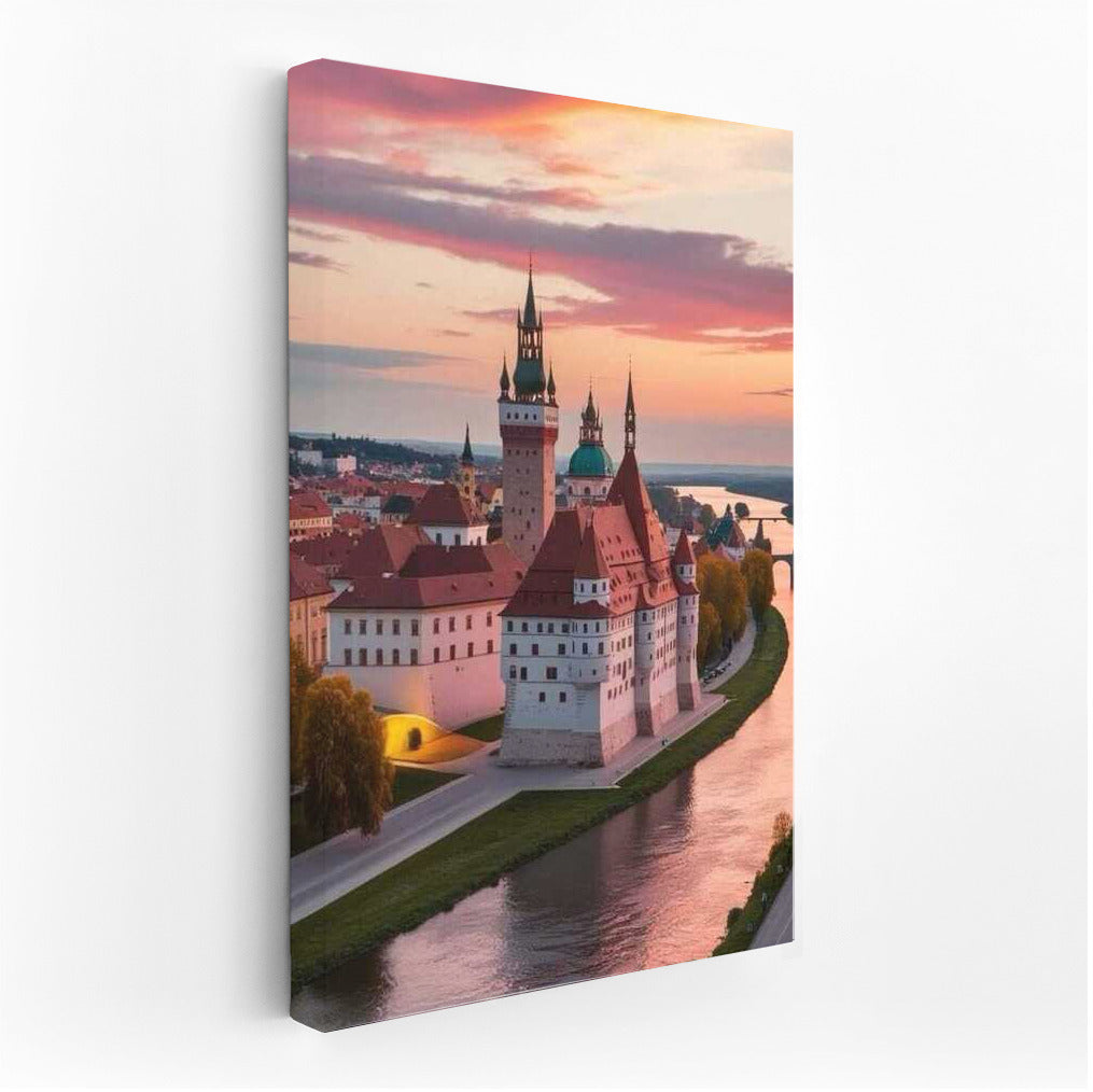 Fairytale Sunset: Towers and River of Estonia