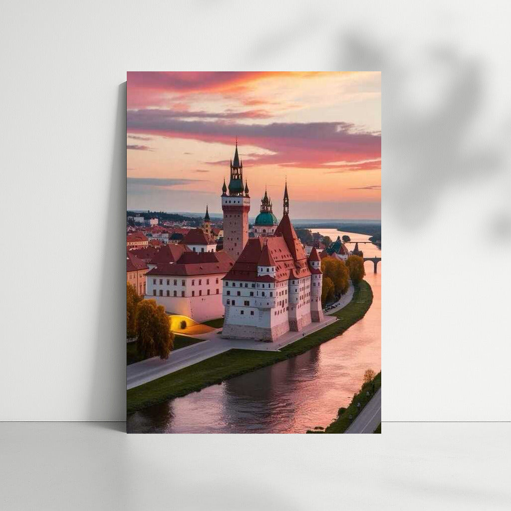 Fairytale Sunset: Towers and River of Estonia