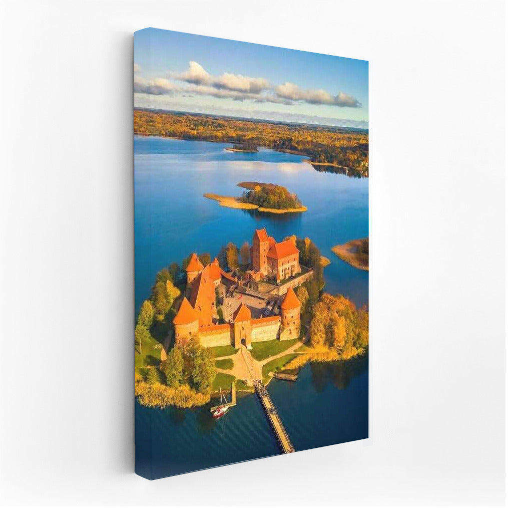 Medieval Castle by the Lake: Autumn Estonia