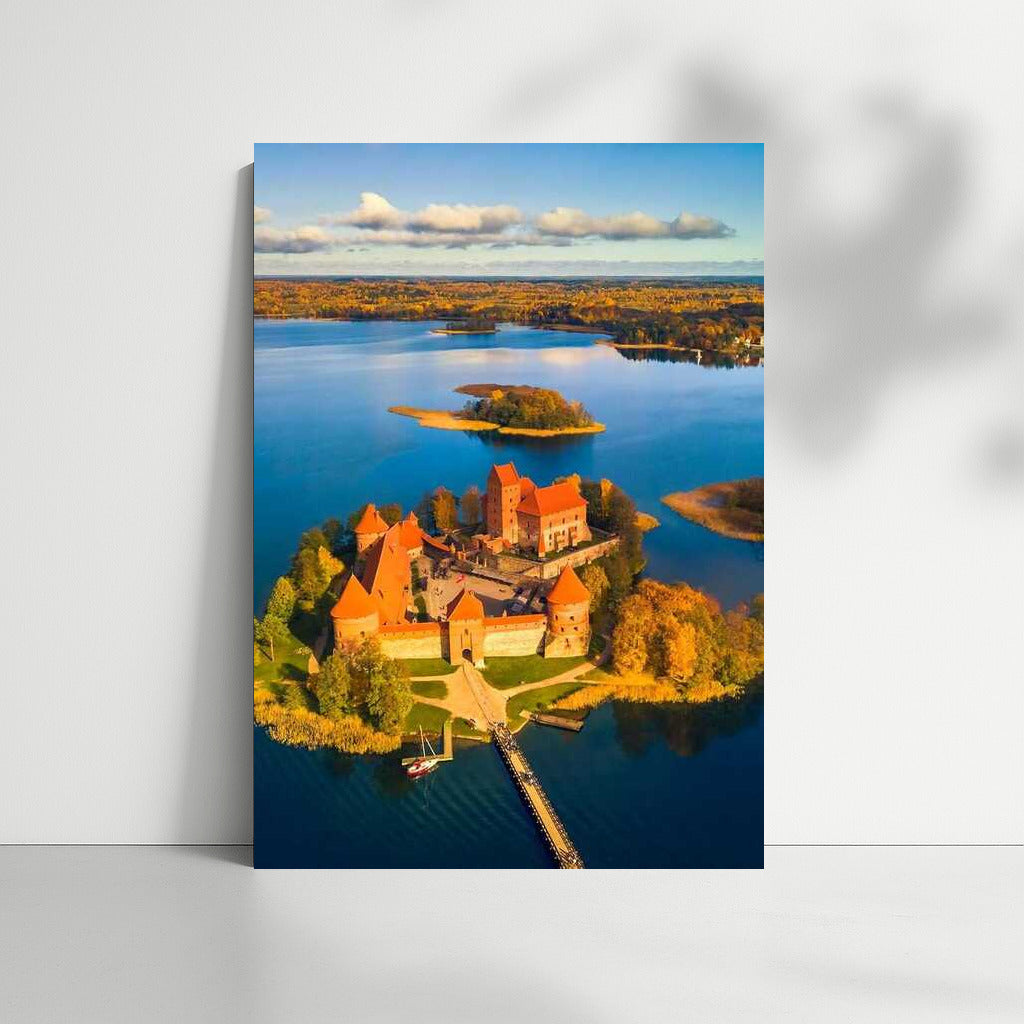 Medieval Castle by the Lake: Autumn Estonia