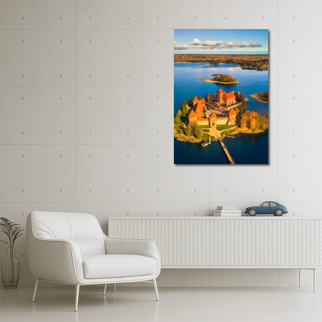 Medieval Castle by the Lake: Autumn Estonia
