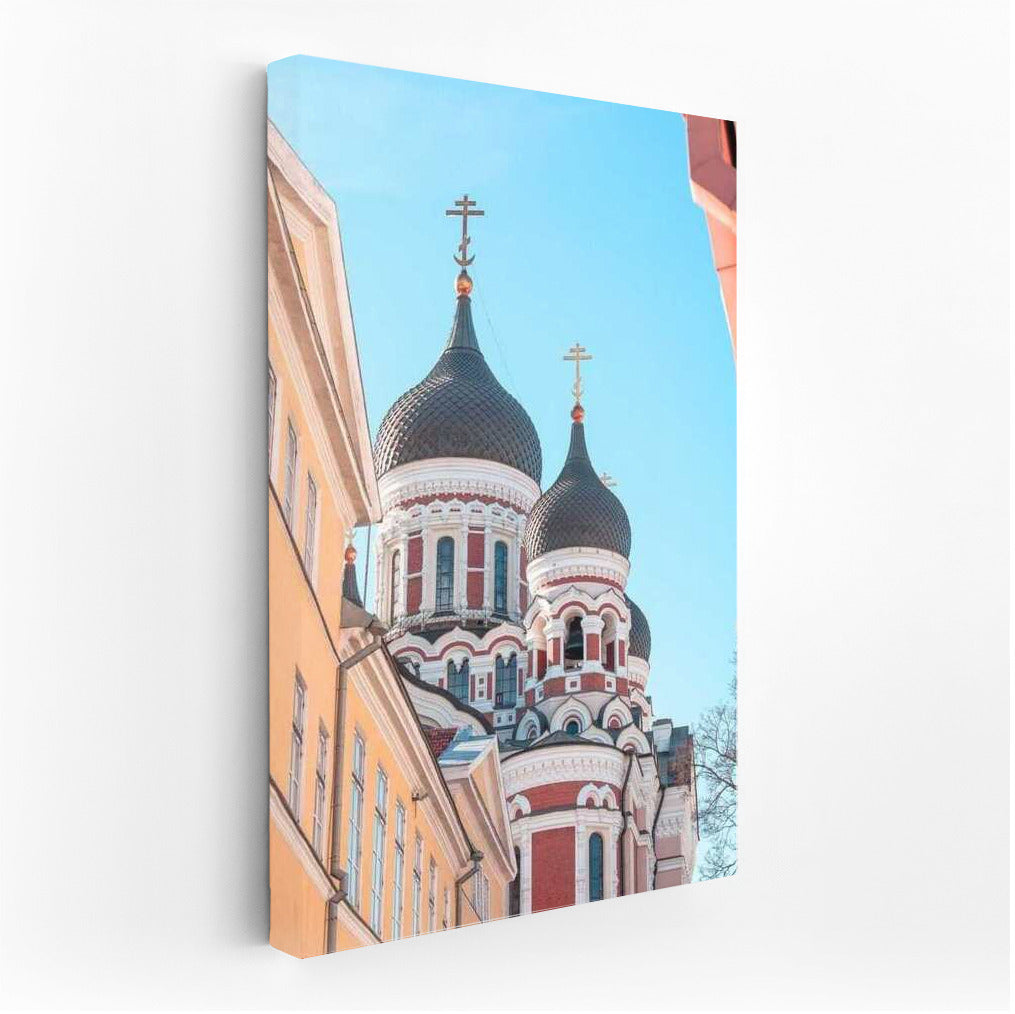 Estonia: Old Town Domes Under the Blue Sky