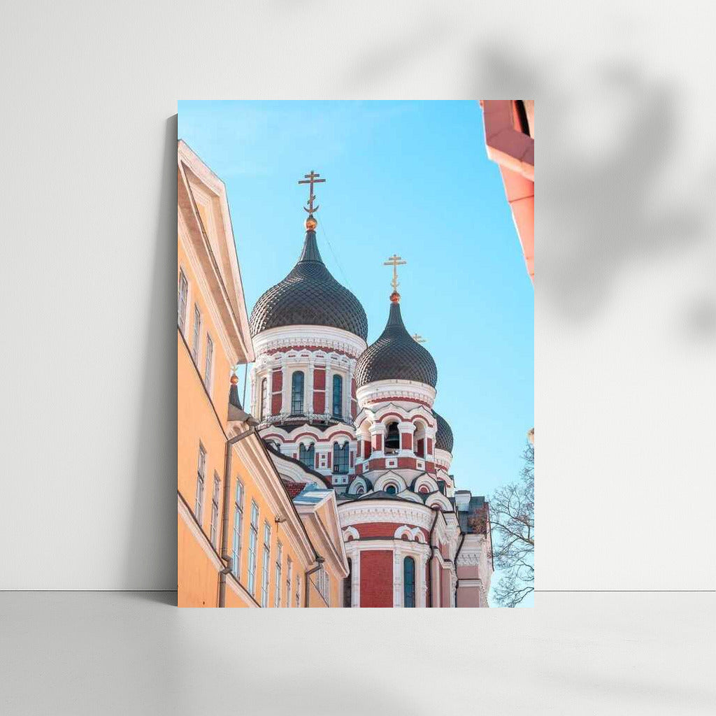 Estonia: Old Town Domes Under the Blue Sky