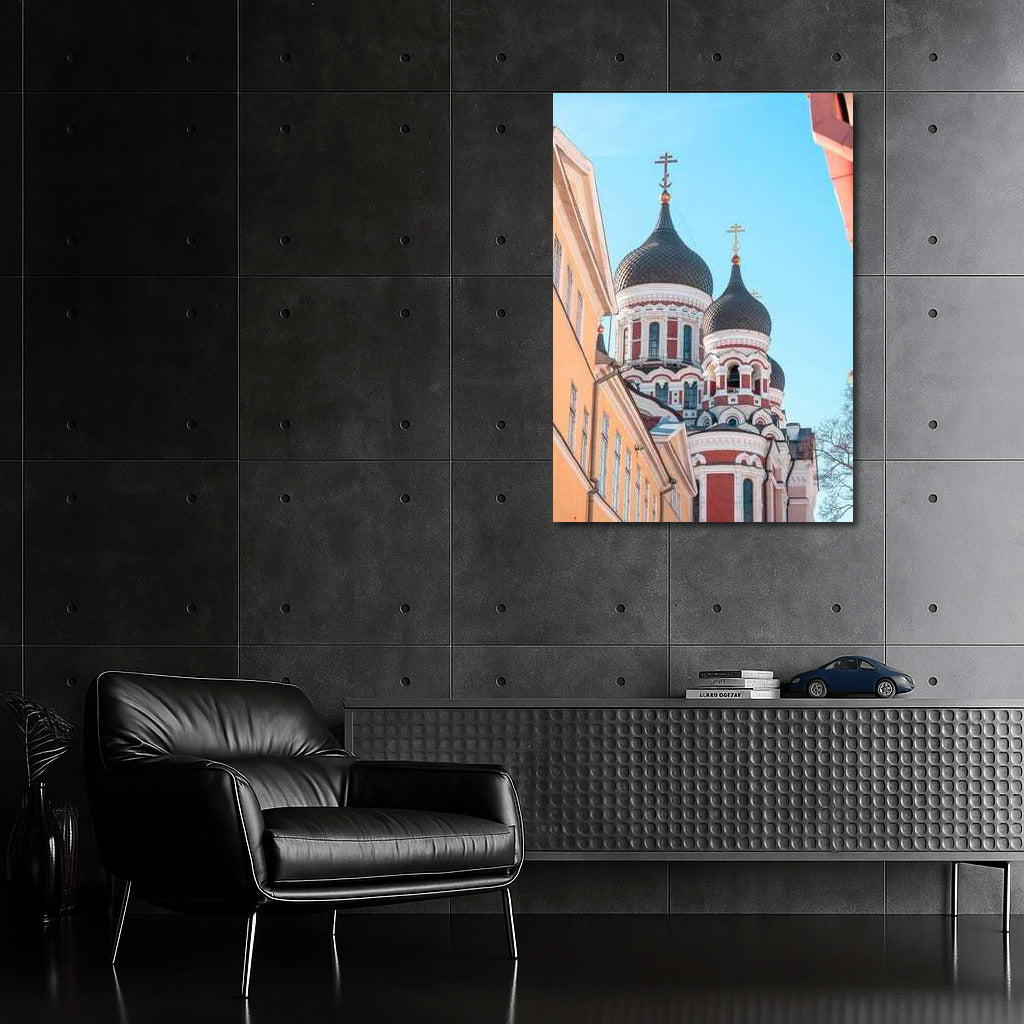 Estonia: Old Town Domes Under the Blue Sky