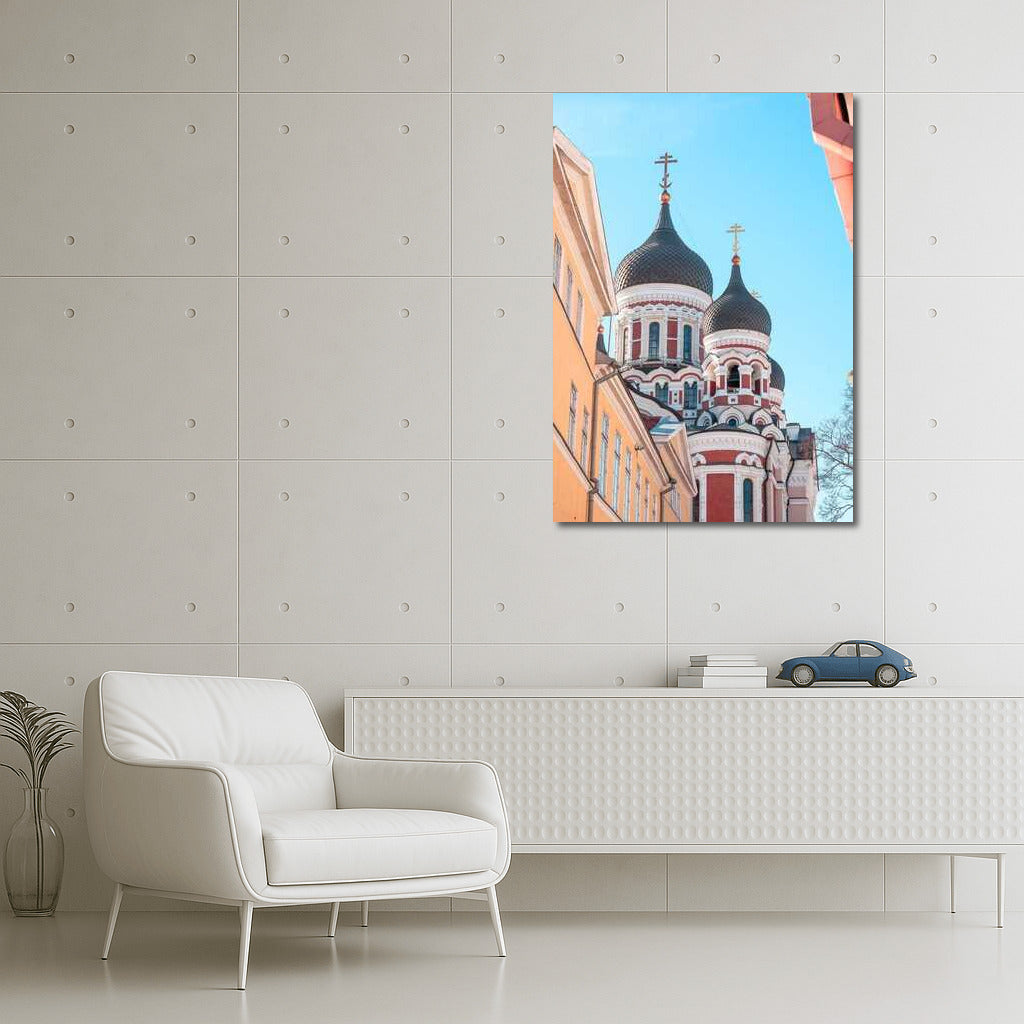 Estonia: Old Town Domes Under the Blue Sky