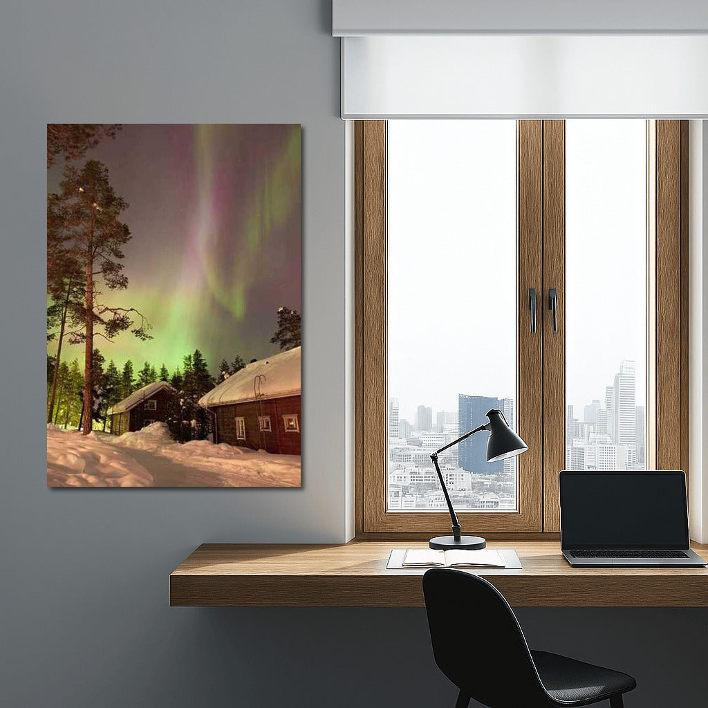 Northern Lights of Finland: Magic in the Snowy Silence
