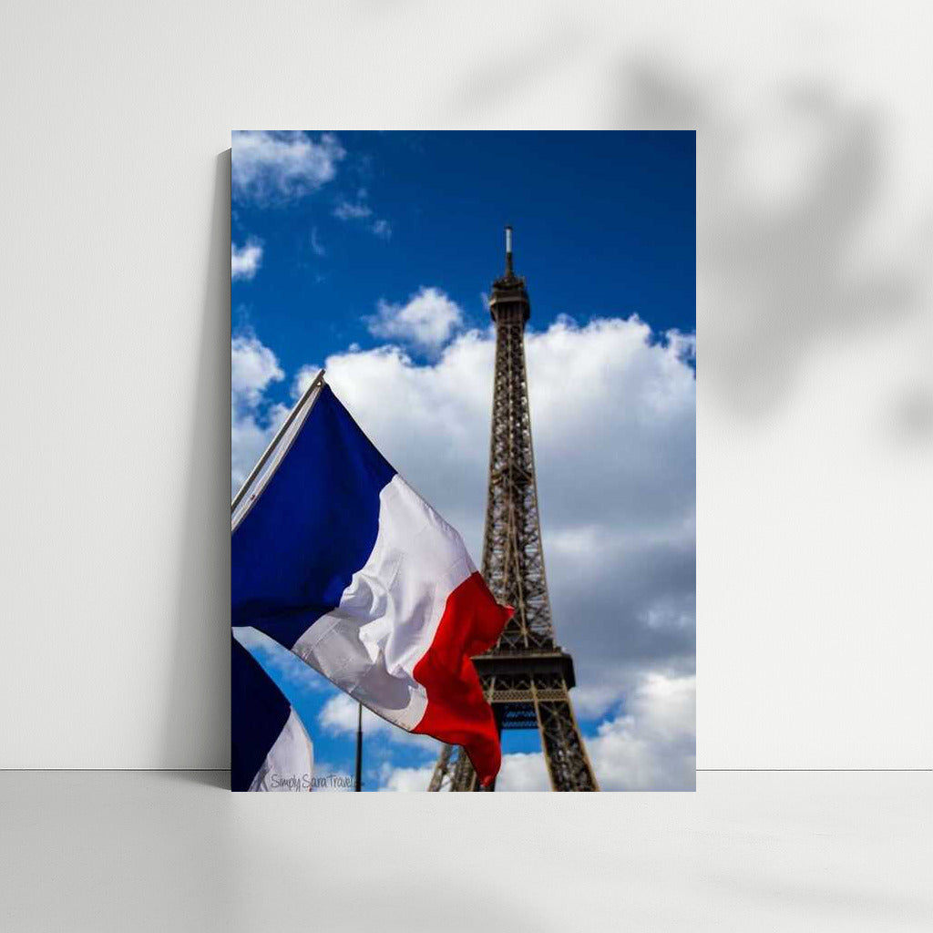 French Tricolor: Eiffel Tower in the Heart of France