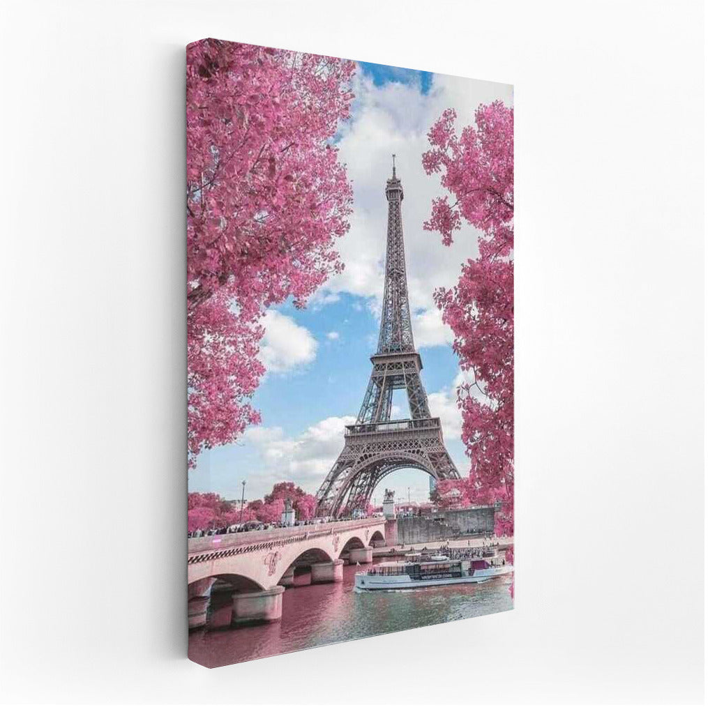 Romance of France: Eiffel Tower in Blooming Rose Garden