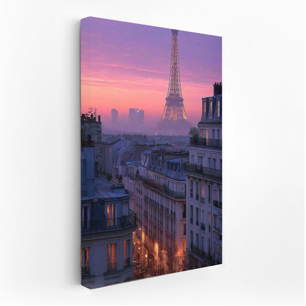 Evening Magic of the Eiffel Tower: Sunset over Paris, France